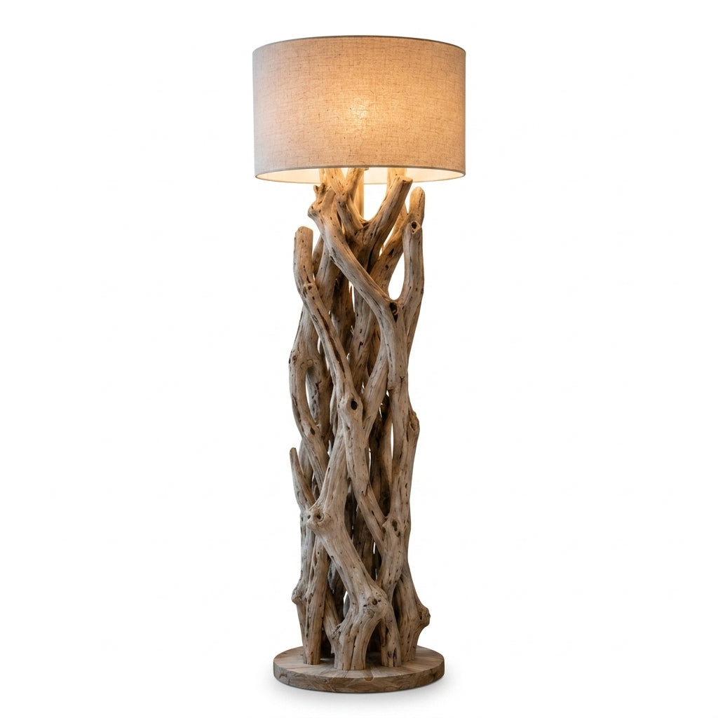 Handcrafted driftwood art piece showcasing natural beauty and artisanal craftsmanship, perfect for elegant home décor.