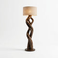 Elegant wooden lamp showcasing natural craftsmanship and warm lighting, perfect for classic interior decor