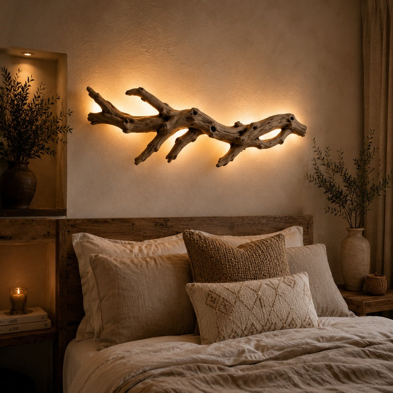 Elegant driftwood sculpture showcasing natural beauty and refined design, perfect for sophisticated home decor.