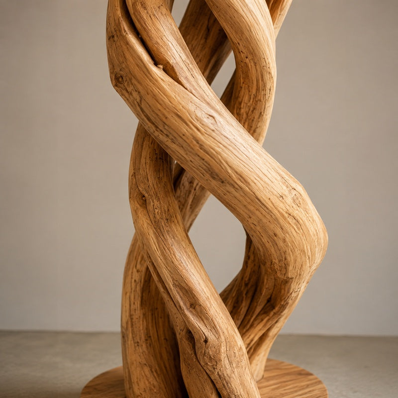 Elegant wooden lamp showcasing natural craftsmanship and warm lighting, perfect for classic interior decor